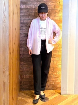 「SHOO・LA・RUE（シューラルー）の【SHOO・LA・RUE DENIM】毎日使いたくなる ストレッチデニムスキニーパンツ（デニムパンツ、ブルー系）」を使った、ronさん（レディース・158cm）の春コーディネート