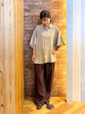 「SHOO・LA・RUE（シューラルー）の【ふかふか】フェミニンにもカジュアルにも合わせやすい 大人のバレエシューズ（その他シューズ、ブラック系）」を使った、ronさん（レディース・158cm）の春コーディネート
