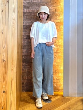 「Cutie Blonde（キューティーブロンド）のアイテム（デニムパンツ）」を使った、ronさん（レディース・158cm）の春コーディネート