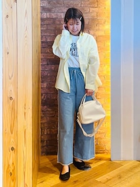 「Cutie Blonde（キューティーブロンド）のアイテム（デニムパンツ）」を使った、ronさん（レディース・158cm）の春コーディネート