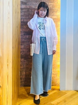 「Cutie Blonde（キューティーブロンド）のアイテム（デニムパンツ）」を使った、ronさん（レディース・158cm）の春コーディネート