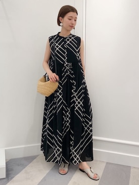 「インドコットン」｜KawasakiTOMORROWLANDさん（レディース・162cm）の夏コーディネート