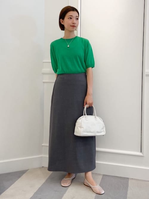 GALERIE VIE スカート ストレッチウーステッド Aラインロング
