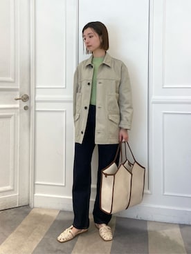 「HEREU（ヘリュー）のアイテム（シューズ）」を使った、KawasakiTOMORROWLANDさん（レディース・162cm）の春コーディネート