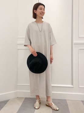 「トゥモローランド」｜「アイテム（帽子）」を使った、KawasakiTOMORROWLANDさん（レディース・162cm）の夏コーディネート