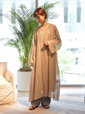「デイリーカジュアル」｜「アイテム（ワンピース/ドレス）」を使った、KawasakiTOMORROWLANDさん（レディース・162cm）の夏コーディネート