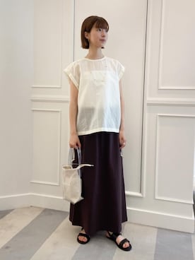 「トゥモローランド」｜「アイテム（アクセサリー）」を使った、KawasakiTOMORROWLANDさん（レディース・162cm）の夏コーディネート