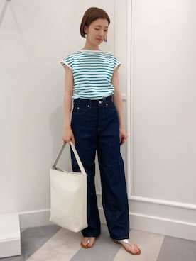 「K.JACQUES（ケイジャック）のアイテム」を使った、KawasakiTOMORROWLANDさん（レディース・162cm）の夏コーディネート