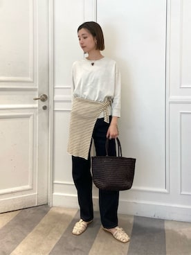 「HEREU（ヘリュー）のアイテム（シューズ）」を使った、KawasakiTOMORROWLANDさん（レディース・162cm）の春コーディネート