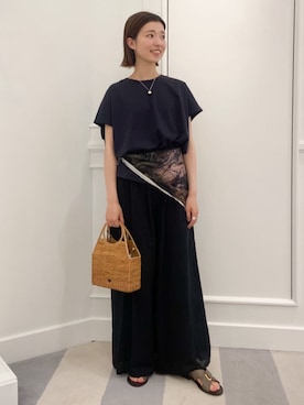 「デイリーカジュアル」｜「アイテム（財布/小物）」を使った、KawasakiTOMORROWLANDさん（レディース・162cm）の夏コーディネート