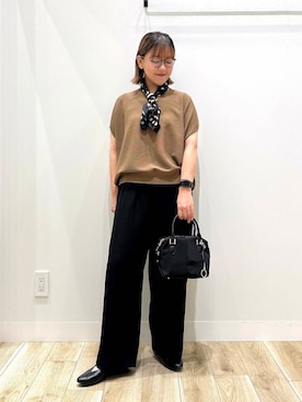 「URBAN RESEARCH DOORS（アーバンリサーチドアーズ）の『UVカット/接触冷感/吸水速乾』ドライタッチリラックスパンツ（その他パンツ）」を使った、ながせさん（レディース・156cm）の夏コーディネート