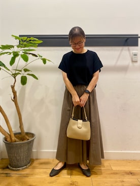 「MARCO BIANCHINI（マルコビアンチーニ）のアイテム」を使った、ながせさん（レディース・156cm）の夏コーディネート