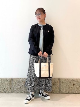 「DANTON」｜ながせさん（レディース・156cm）の春コーディネート