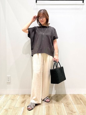 「オフィス」｜ながせさん（レディース・156cm）の夏コーディネート