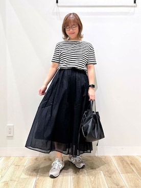 「ナチュラル×カジュアル」｜「アイテム（ワンピース/ドレス）」を使った、ながせさん（レディース・156cm）の春コーディネート