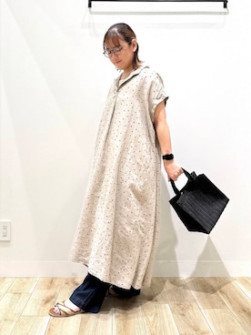 「30代前半」｜「アイテム（アクセサリー）」を使った、ながせさん（レディース・156cm）の夏コーディネート