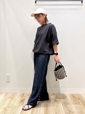 「GYMPHLEX（ジムフレックス）のアイテム」を使った、ながせさん（レディース・156cm）の夏コーディネート