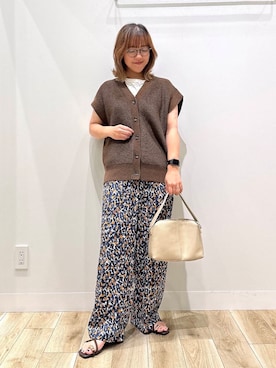 「MARCO BIANCHINI（マルコビアンチーニ）のアイテム」を使った、ながせさん（レディース・156cm）の夏コーディネート