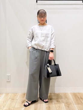 「RODE SKO（ロデスコ）のアイテム（ハンドバッグ）」を使った、ながせさん（レディース・156cm）の春コーディネート