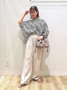 「骨格ナチュラル」｜ながせさん（レディース・156cm）の夏コーディネート