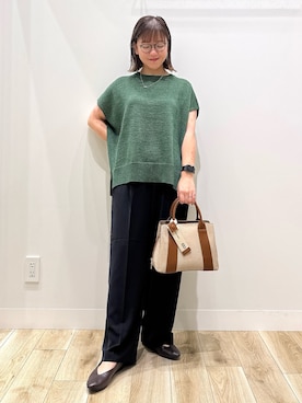 「アイテム（ニット/セーター）」を使った、ながせさん（レディース・156cm・30代）の夏コーディネート