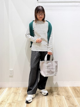 「ORCIVAL（オーシバル）のORCIVAL　TOTE BAG SMALL（トートバッグ）」を使った、ながせさん（レディース・156cm）の秋コーディネート