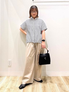 「低身長」｜「アイテム（その他シューズ）」を使った、ながせさん（レディース・156cm）の夏コーディネート