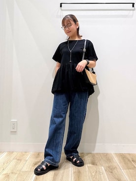 「MARCO BIANCHINI（マルコビアンチーニ）のアイテム」を使った、ながせさん（レディース・156cm）の夏コーディネート