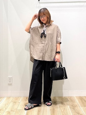 「SMELLY（スメリー）のアイテム（財布/小物）」を使った、ながせさん（レディース・156cm）の夏コーディネート