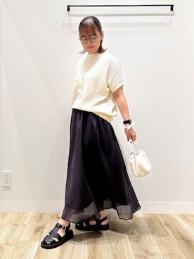 「URTECH」｜「アイテム（アクセサリー）」を使った、ながせさん（レディース・156cm）の夏コーディネート