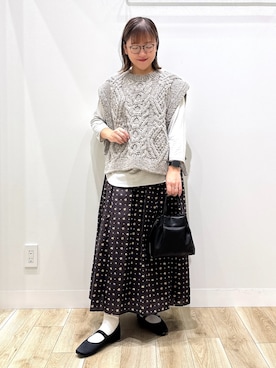 「アイテム（パンプス）」を使った、ながせさん（レディース・156cm）の秋コーディネート