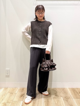 「骨格ナチュラル」｜ながせさん（レディース・156cm）の秋コーディネート