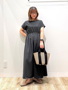 「アイテム（その他シューズ、ベージュ系）」を使った、ながせさん（レディース・156cm）の夏コーディネート