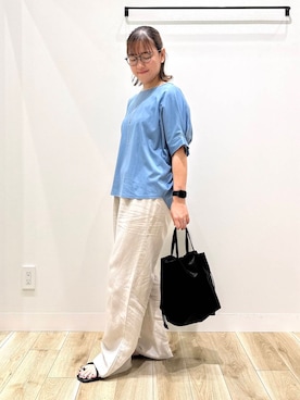 「オフィス」｜「アイテム（サンダル）」を使った、ながせさん（レディース・156cm）の夏コーディネート