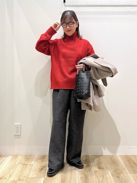 「アイテム（ローファー）」を使った、ながせさん（レディース・156cm・30代）の冬コーディネート