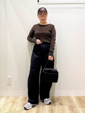 「URBAN RESEARCH DOORS（アーバンリサーチドアーズ）の2WAYスクエアショルダーバッグ（ショルダーバッグ）」を使った、ながせさん（レディース・156cm）の秋コーディネート