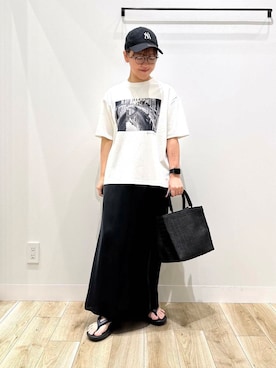 「URBANRESEARCH」｜「アイテム（帽子）」を使った、ながせさん（レディース・156cm）の夏コーディネート