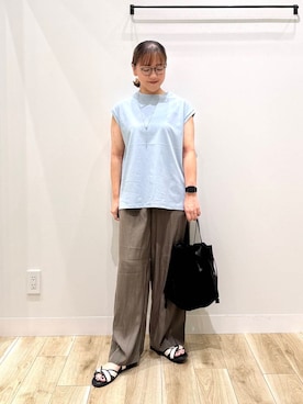 「30代前半」｜「アイテム（アクセサリー）」を使った、ながせさん（レディース・156cm）の夏コーディネート