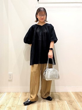 「URBAN RESEARCH DOORS（アーバンリサーチドアーズ）の『UVカット/接触冷感/吸水速乾』ドライタッチリラックスパンツ（その他パンツ）」を使った、ながせさん（レディース・156cm）の夏コーディネート