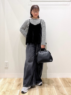 「KBF（ケイビーエフ）のアイテム（キャミソール）」を使った、ながせさん（レディース・156cm）の秋コーディネート