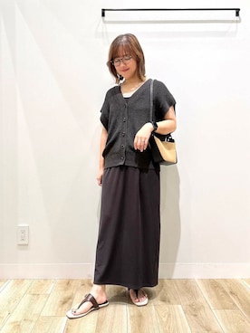 「MARCO BIANCHINI（マルコビアンチーニ）のアイテム」を使った、ながせさん（レディース・156cm）の夏コーディネート