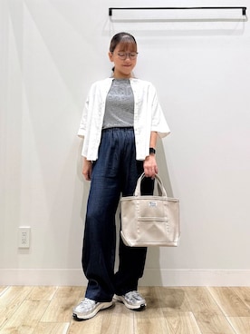 「PETIT BATEAU（プチバトー）のアイテム」を使った、ながせさん（レディース・156cm）の夏コーディネート