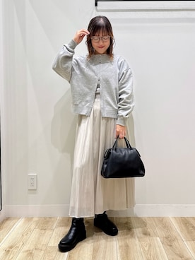 「eness（エネス）のENESS　チェルシーブーツ（ブーツ）」を使った、ながせさん（レディース・156cm）の秋コーディネート