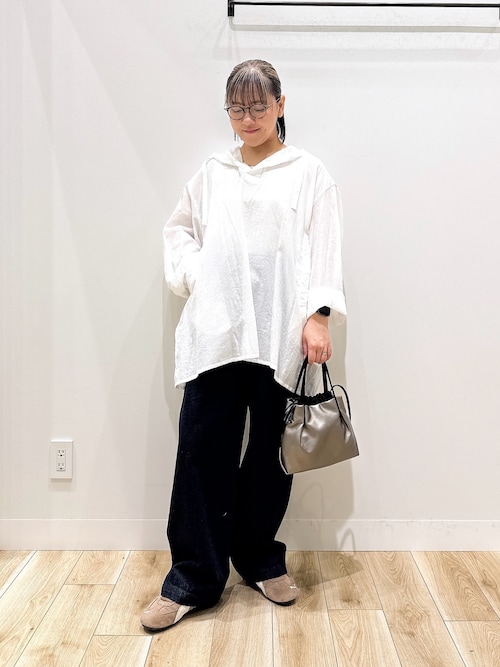 かぐれ ブラウス シャツ シアーフーディチュニック レディース