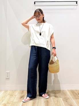 「オフィス」｜ながせさん（レディース・156cm）の夏コーディネート