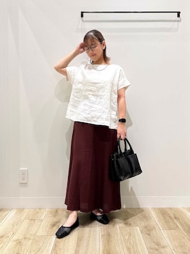「オフィス」｜ながせさん（レディース・156cm）の夏コーディネート