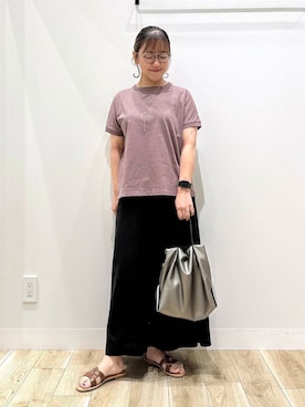 「オフィス」｜「アイテム（サンダル）」を使った、ながせさん（レディース・156cm）の夏コーディネート
