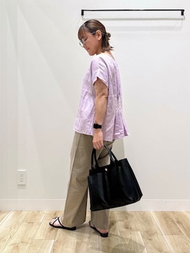 「オフィス」｜ながせさん（レディース・156cm）の夏コーディネート