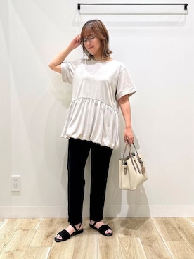 「オフィス」｜ながせさん（レディース・156cm）の夏コーディネート