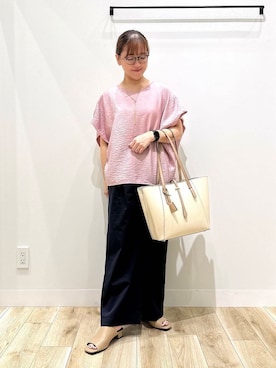 「30代前半」｜「アイテム（アクセサリー）」を使った、ながせさん（レディース・156cm）の夏コーディネート